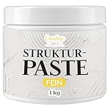 Creative Deco Strukturpaste Feinkörnig 1 kg | Weiße Spachtelmasse für Acrylmalerei | Feinpaste...