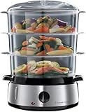 Russell Hobbs Dampfgarer [normale Größe] 9,0l (60 Minuten Timer + Abschaltautomatik, 3...