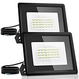 Aigostar LED Strahler außen 20W,2 Stück, Naturweiß 4000K 1650 Lumen Scheinwerfer IP65 Wasserdicht...