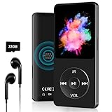 MP3 Player Bluetooth Sport, 32GB MP3/MP4 Musik-Player zum Laufen mit FM Radio, Sprachaufzeichnung,...