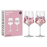 RITZENHOFF 6011002 Aperitif-Glas Sprizz 2er-Set 500 ml - Serie Sommersonett - Früchte & Zweige bunt...
