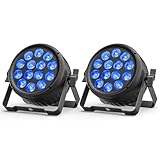 Oloaxolx 2 Stück 210 W Led Par Strahler,RGBW Party Licht, 8CH/DMX512，partybeleuchtung 4...