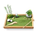 Kinaxixi Japanischer Mini-Zen-Garten für Schreibtisch, Sandtablett, Therapie, Stricken für Büro,...
