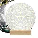 Kixolazr Tischlampe, Altar-Nachttischleuchte - Pentagram Design Mondgesicht Tisch-USB-Lampe -...