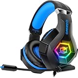 Ozeino Gaming Headset for PS4 PS5 PC, PS4 Headset with Microphone 3D Surround Sound Headphones Noise...