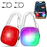 LED Blinklicht Schulranzen,2er Reflektoren Licht für Schulranzen Kinder mit 4 Modi, USB Aufladbar...