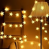 Uping Led Lichterkette Sterne 30er Batterienbetriebene für Party, Garten, Weihnachten, Halloween,...