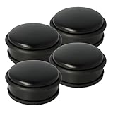 Westcott Türstopper aus Edelstahl Schwarz 4 Stück | Runder Türstopper mit 1,2kg Eigengewicht |...