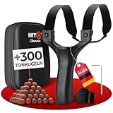 HITX® Zwille Steinschleuder Profi Bundle Set | Für Große Hände & Einfacher Clip-Technik |...