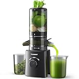 TUUMIIST Entsafter Slow Juicer mit 120 MM Breitem Einfüllschacht, Entsafter Gemüse und Obst...