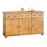 IDIMEX Kommode Anrichte Apothekenschrank Sideboard Colmar, Kiefer massiv, gebeizt/gewachst, Landhaus