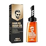 Miioto Haarstyling-Gel für Männer, 2-in-1-Haarwachsgel mit Kamm, Haargel Herren Haarwachs Männer,...