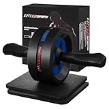 EnterSports Bauchroller, Bauchmuskeltrainer, Bauchmuskelroller mit Zwei Kniematte, Bauchrad Für...