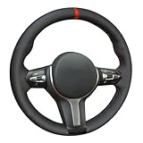 ZJWHDSKF Auto-Lenkradbezug aus Leder für BMW M Sport F10 F12 F20 F30 F31 F32 F34 F45 F39 F48 F25...