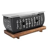 BBQ-Grill im japanischen Stil, 9,4 x 4,9 x 4,5 Zoll tragbarer Grillofen, Holzkohleofen aus...