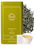 HEZUO Goldener Grüner Tee Lose 100g, Vegan, Erfrischender Hochgebirgs-Ganze-Lose-Blatt Grüntee,...