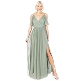 Anaya with Love Damen Ladies Women Dress Maxi Short Sleeve Cami V Neckline Long Length Empire Waist...