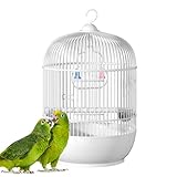 Vogelkäfig – runder Käfig, tragbar, Buddy Gauge, leichter Reisehalter für Wellensittiche |...