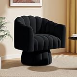 SEYNAR Mid Century 360 Grad drehbare Kuscheltonnen-Akzentsofasessel, runde Sessel mit breit...