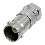 Generisch RF Koax-Adapter – F-Typ-Stecker, BNC-Buchse, Zinklegierung, robuster Kompakt-Kuppler,...