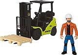 Dickie Toys - Gabelstapler für Kinder - (Clark S25 Forklift Set), bewegliches Spielzeug-Fahrzeug...