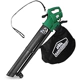 GARDEBRUK® Elektro Laubsauger 3 in 1 3000W Schultergurt 270km/h Rollen 45L Fangsack Laubbläser...