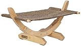 Kerbl Pet Hängematte Siesta 2.0, Katzenbett, Katzenmatte, braun, 61x37x29cm, Holz, Leinen, Katzen,...