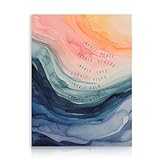 Dazzlewall Mental Health Wandbilder, Einatmen Ausatmen Meditation Abstrakt Aquarell Leinwand Bilder...