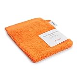 s.Oliver Waschlappen 16x21 cm - 100% Baumwolle, 600 g/m², weich & angenehm, Waschhandschuh orange