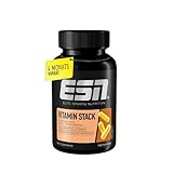 ESN Vitamin Stack, Multivitamin Kapseln, 120 Stück - 4 Monate Vorrat, hochdosiert, 13 wertvolle...
