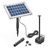 Solar Teichpumpe 5 Watt Solarmodul 250 l/h Förderleistung 100 cm Förderhöhe esotec Professional...