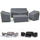 GARPROVM Terrassenmöbel-Abdeckungen, wasserdicht, für den Außenbereich, Sofas, Stühle, Tisch,...