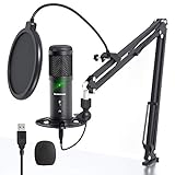USB Podcast Mikrofon, SUDOTACK Professional ST900 Streaming Mikrofon 192KHz /24Bit Studio Nieren...