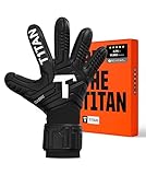 T1TAN Classic 1.0 Black-Out - Torwarthandschuhe - ohne Fingerschutz - Fußballhandschuhe für...