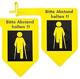 P-A-S Parkplatz Abstands Schild Seitentür Gehbehinderte Fahne wetterfest Neu