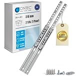 ONTEC Schubladenschienen 310mm 2 Stück - 17mm Nut Schubladenauszug inkl. Schrauben Extra Stabil...