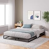 Zinus Joseph Bett 140x200 cm - Höhe 15 cm mit Stauraum unter dem Bett - Metall-Plattformbettrahmen...