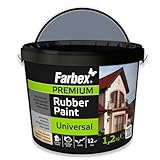 FARBEX Universal Premium Gummi Farbe-Innen und Außenfarbe für alle Oberflächen, Elastische...