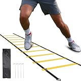 Koordinationsleiter Fußball Trainingsset, Trainingsleiter Fussball Trainingszubehör, 6m...