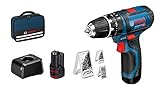 Bosch Professional 12V System Akku Schlagbohrschrauber GSB 12V-15 (Bohr-Ø Holz max: 19 mm, inkl. 2x...