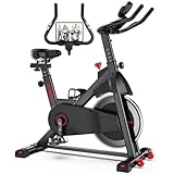 FITINDEX Ergometer Heimtrainer Fahrrad mit Magnetischem Widerstand, 18kg Schwungrad Fitnessbike...