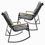 Nexos Trading 2er Set Schaukelstuhl Schwingsessel Schaukel-Sessel Relax-Stuhl Sitzmöbel – aus...