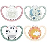 NUK Space Day & Night Babyschnuller | 6-18 Monate | Im Dunkeln leuchtende Schnuller mit...