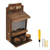 Eichhörnchen Futterhaus Holz 27,5x15,5cm Eichhörnchenhaus Wetterfest Eichhörnchen Futterstation...