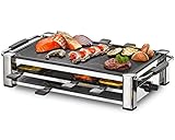 ROMMELSBACHER RCC 1500 Raclette-Grill (extra langes Kabel (2m), Tischgrill für 8 Personen, gerippte...