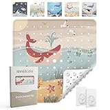 avakido® Duschmatte rutschfest Kinder - 100% BPA frei Inklusive 2 Haken zum Trocknen -...