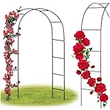 ZOLTA Metall Pergola Garten Bogen 240x140 cm – Rankhilfe für Rosen & Kletterpflanzen –...