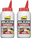 UHU Holzleim Express Flasche, Universeller und besonders schnell trocknender Weißleim - geeignet...