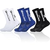 Scettar 3 Paare Fußballsocken Unisex, 39-46 Grip Socken Atmungsaktiv Sportsocken Fussball Socken...