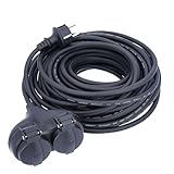 as - Schwabe Gummi-Verlängerungsleitung, 10 m H05RR-F 3G1,5 Kabel mit Schutzkontaktstecker und...